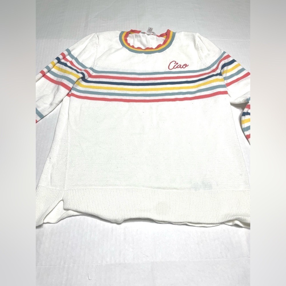 Long sleeve Time and True sweater Ciao with vibrant colors size m‎ 8-10